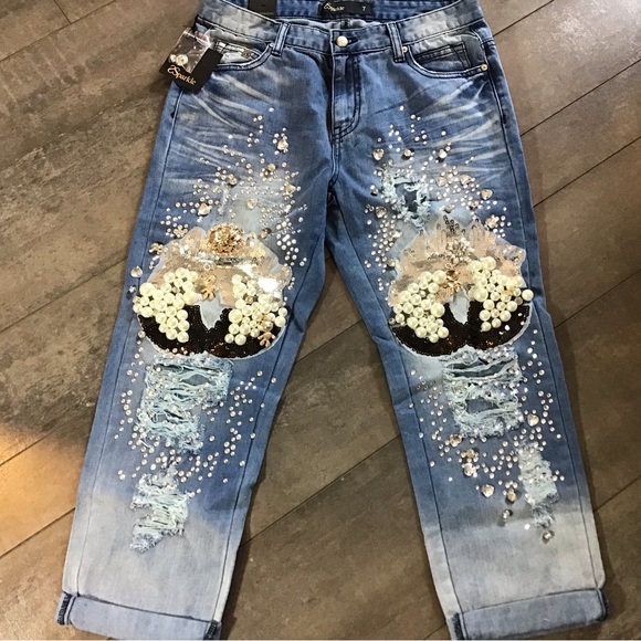 Multi Gemstones Jeans - Picture 10 of 10
